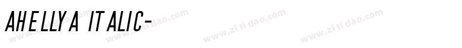 ahellya italic字体转换